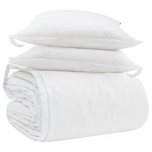 vidaXL Antklodžių rinkinys su pagalve 3 pcs Balta Plunksna