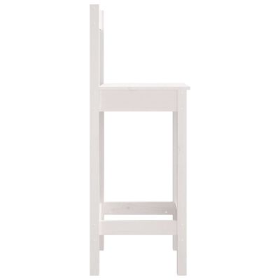 vidaXL Baro kėdės, 2vnt., baltos, 40x41,5x112cm, pušies masyvas