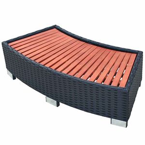 vidaXL SPA laiptelis, poliratanas, 92x45x25 cm, juodas