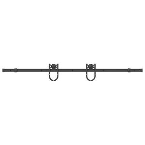 vidaXL Stumdomų durų įrangos rinkinys, juodos spalvos, 183cm, plienas