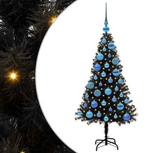 vidaXL Kalėdų eglutė Juoda 120 cm PVC