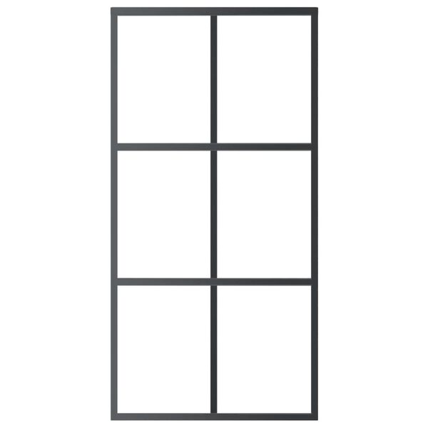 vidaXL Stumdomos durys su įrangos rinkiniu, 102x205cm, ESG/aliuminis