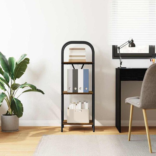 vidaXL Knygų lentyna Dūminio ąžuolo 40 x 30 x 109 cm Apdirbta mediena