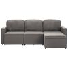 vidaXL Trivietė modulinė sofa-lova, taupe spalvos, audinys