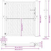 vidaXL Sodo vartai, 100x100 cm, atsparūs oro sąlygoms, plienas, kryžiaus raštas