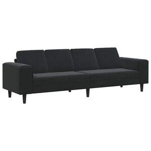 vidaXL Svetainės sofa Juoda 250 x 77 x 76 cm
