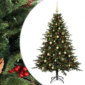 vidaXL Dirbtinė kalėdinė eglutė su rutuliuku 120 cm 150 LED