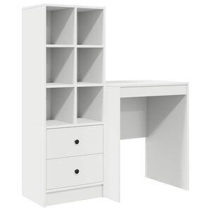 vidaXL Stalas Balta 145,5 x 40 x 127 cm 2 vnt.