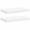 vidaXL Pakabinamos sieninės lentynos, 2vnt., baltos, 40x23,5x3,8cm, MDF
