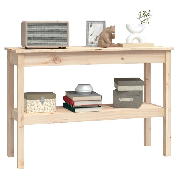 vidaXL Konsolinis staliukas, 110x40x75cm, pu&scaron;ies medienos masyvas