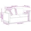 vidaXL Sofa Juoda 158 x 78 x 80 cm Aksomas