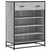 vidaXL Spintelė batams, pilka ąžuolo, 75x38x97,5cm, mediena ir metalas