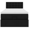 vidaXL Osmanų lova su čiužiniu, juodas, 100x200cm, dirbtinė oda