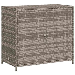 vidaXL Sodo spintelė daiktams, pilka, 83x45x76cm, poliratanas