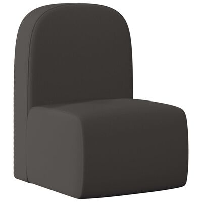 vidaXL 2-1 vaikiška sofa, juoda, dirbtinė oda