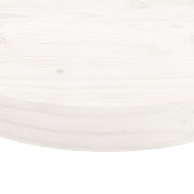 vidaXL Stalviršis, baltas, 60x3cm, pušies medienos masyvas, apskritas