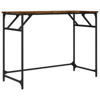 vidaXL Rašomasis stalas, dūminio ąžuolo, 100x45x76cm, mediena/plienas
