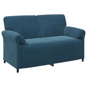vidaXL Dvita&scaron;kė sofa Mėlyna 158 x 83 x 95 cm Aksomas