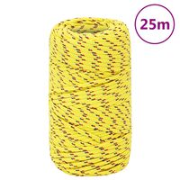 vidaXL Valties virvė, geltonos spalvos, 2mm, 250m, polipropilenas