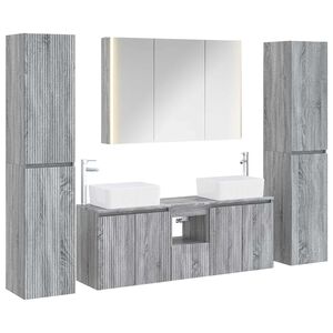 vidaXL Vonios baldų rinkinys 6 pcs Pilka Sonoma