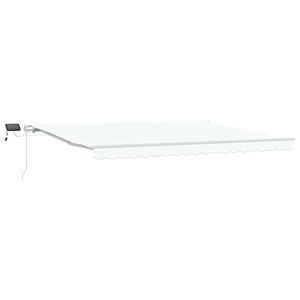 vidaXL I&scaron;traukiama markizė Balta 450 &times; 350 cm Audinys ir aliuminis