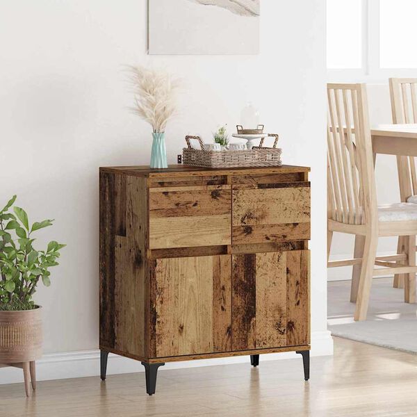 vidaXL Kabalas su stalčių Senovinis medis 60 x 35 x 70 cm