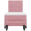 vidaXL Kiemas lova su čiužiniu Rožinė 100 x 200 cm Aksomas