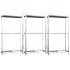 vidaXL Stovai padangoms, 3vnt., sidabriniai, 110x40x180cm, plienas