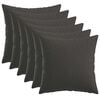 vidaXL Pagalvėlės užvalkalas 6 pcs HEERLEN Tamsiai pilka 40 x 40 cm