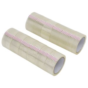 vidaXL Pakavimo juosta, 12vnt., 48mmx66m, skaidri