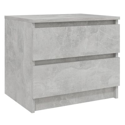 vidaXL Naktinės spintelės, 2vnt., betono pilkos, 50x39x43,5cm, MDP