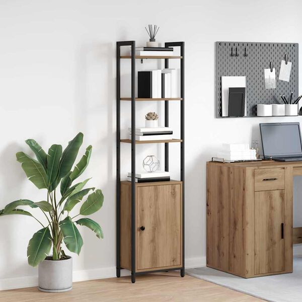 vidaXL Knygų spinta Amatininkų ąžuolas 40 x 24 x 161 cm