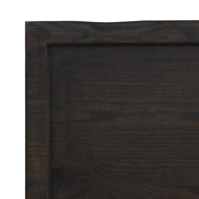 vidaXL Vonios stalviršis, tamsiai rudas, 40x40x(2-4)cm, mediena