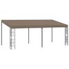 vidaXL Prie sienos montuojama pavėsinė, taupe spalvos, 6x3m, audinys