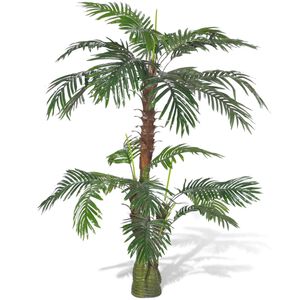 vidaXL Dirbtinis paprastasis cikas su vazonu, žalias, 150 cm