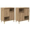 vidaXL &Scaron;oninės lentynos 2 pcs Amatininkų ąžuolas 60 x 35 x 70 cm