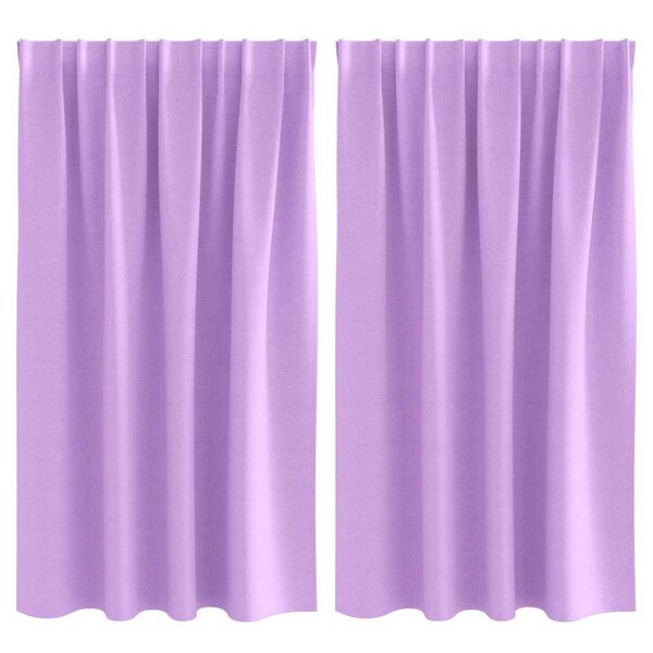 vidaXL Užuolaidos su žiedais, blokuojančios šviesą 2 pcs Violetinė