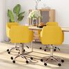 vidaXL Pasukamos valgomojo kėdės, 4vnt., geltonos spalvos, audinys