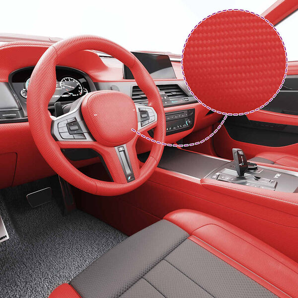 vidaXL 4D Automobilio plėvelė, raudonos spalvos, 100x150cm