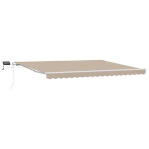vidaXL I&scaron;traukiama markizė Smėlio 450 &times; 350 cm Audinys ir aliuminis