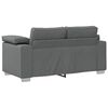 vidaXL Sofa 3 pcs Tamsiai pilka Lino mišinio audinys