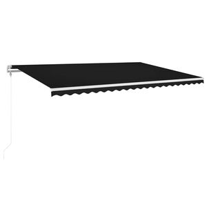 vidaXL Automatinė markizė su LED/vėjo jutikliu, antracito, 500x300cm