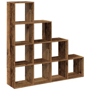 vidaXL Pertvara/knygų spinta, medienos, 131,5x29x131,5cm, 4 auk&scaron;tų