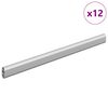 vidaXL Spintos strypas 12 vnt. Sidabro 371,5 x 15 x 29 mm
