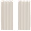 vidaXL Voile užuolaidos su įvorėmis, 2vnt., kreminės, 140x245cm