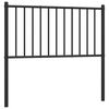 vidaXL Metalinis pakaitinis galvūgalis, juodos spalvos, 90cm