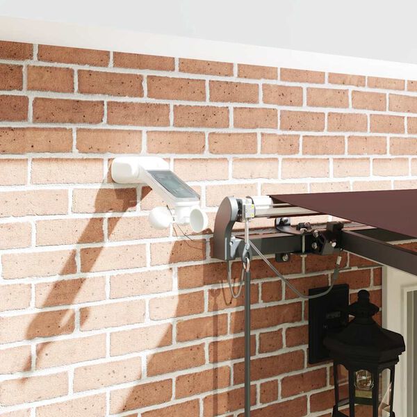 vidaXL Automatinė i&scaron;traukiama markizė, rudos spalvos, 400x300cm