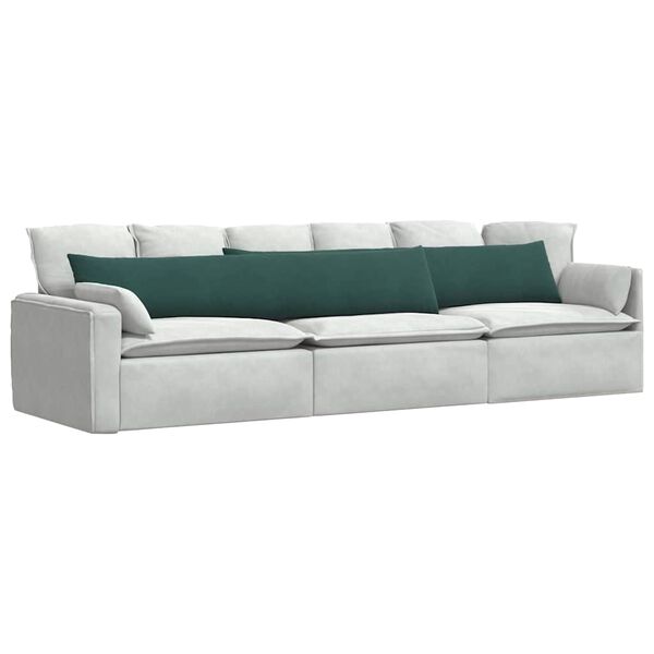 vidaXL Sofa Pagalvės 2 pcs Tamsiai žalia 200 x 40 cm