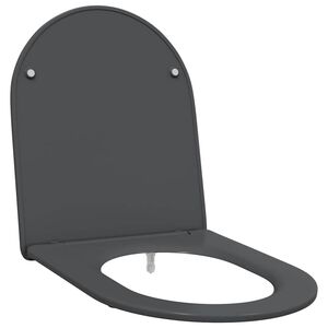 vidaXL Tualeto sėdynė Antracito 47 x 36 x 3,4 cm Duroplastas
