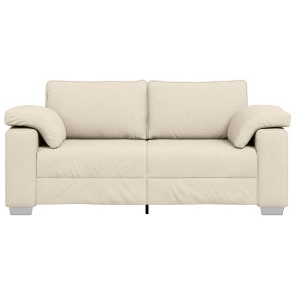 vidaXL Sofa Smėlio 180 x 77 x 82 cm Lino mišinio audinys